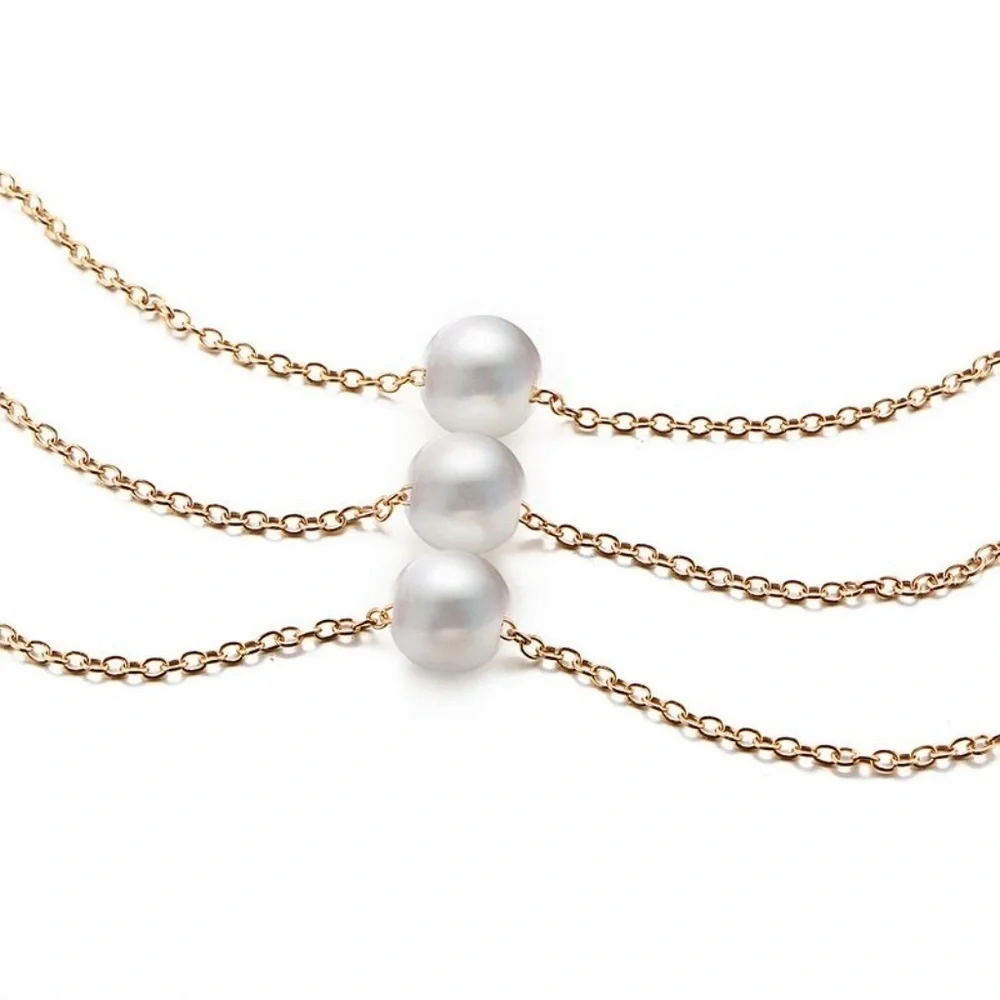 *EMMA* Gold x Pearl Multilayer Fashion Necklace